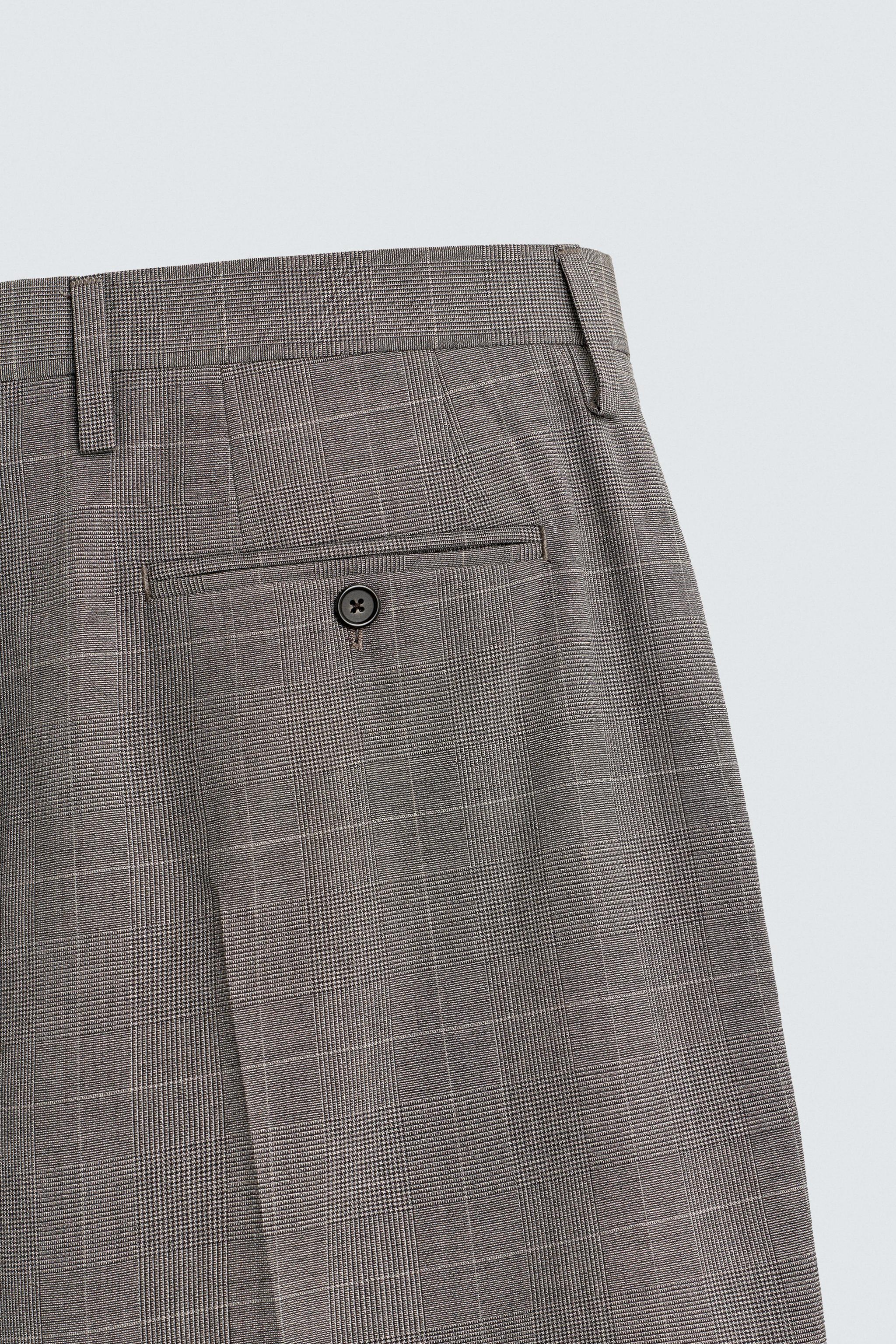 PLAID SUIT PANTS